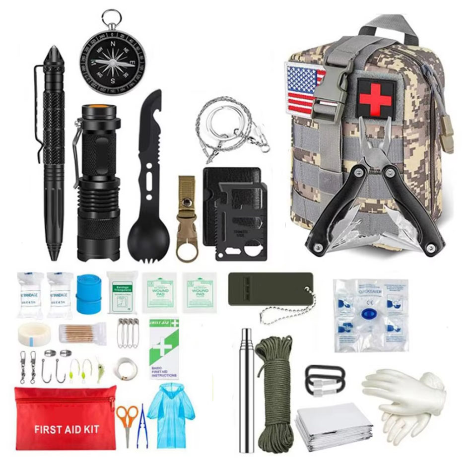 Camping Cooking Set With Bag - サバイバル応急処置キットサバイバルフルセットモールアウトドアギア緊急キットトラウマバッグキャンプハイキングIFAKアドベンチャーバッグ