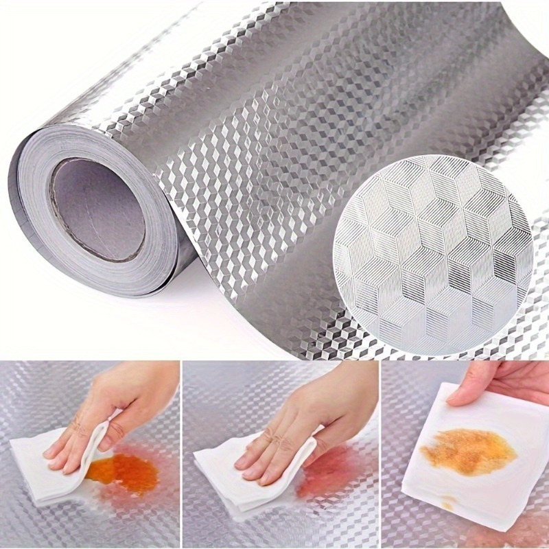 Aluminum Foil Heavy Duty - YITAPE キッチン用アルミホイルステッカー 自己粘着性 防油 防水 壁紙