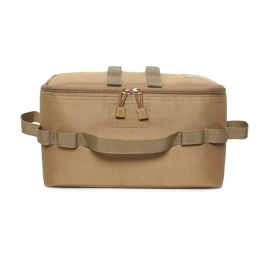 Camping Cooking Set With Bag - 大容量アウトドアキャンプ収納バッグ - グラウンドネイルツールバッグ、ピクニック調理器具キット、ガス缶オーガナイザー付き