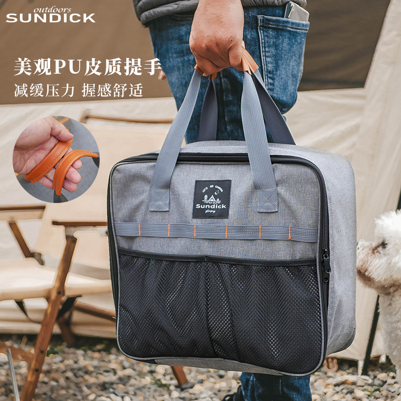 Camping Cooking Set With Bag - アウトドアキャンプピクニックバッグ収納袋衝突防止ポータブル食器バッグカードタイプストーブガスタンク収納ハンドバッグ