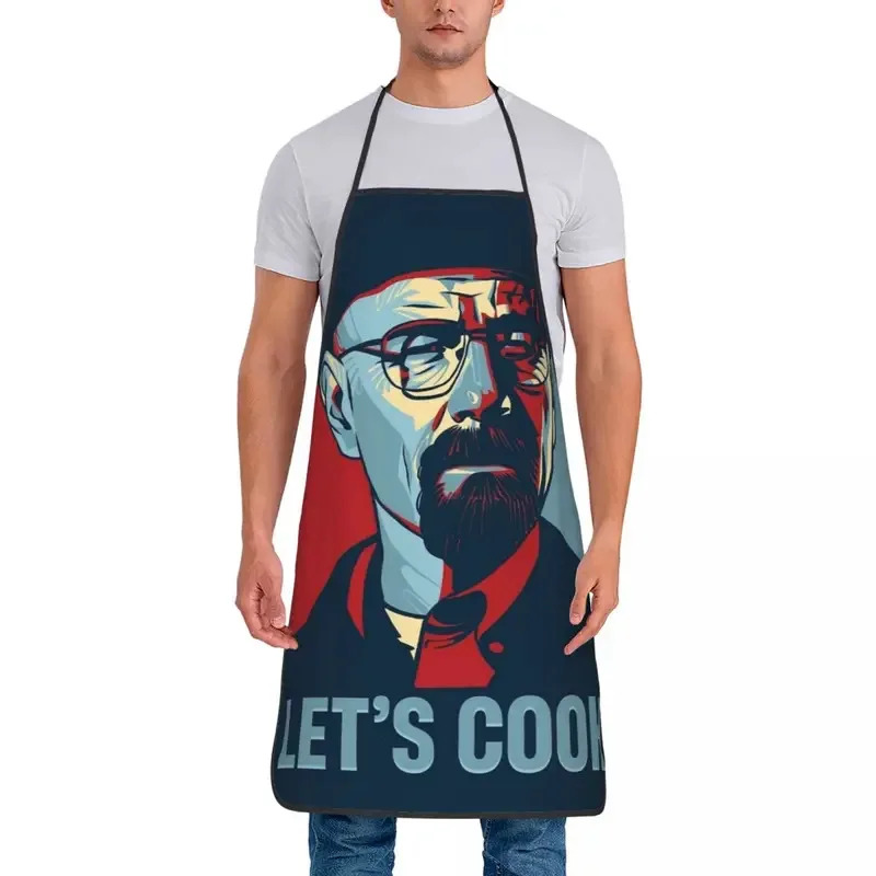 Camping Cooking Apron - レッツ・クック・ブレイキング・バッド エプロン 女性用 男性用 防汚カフェビブ ポリエステル製