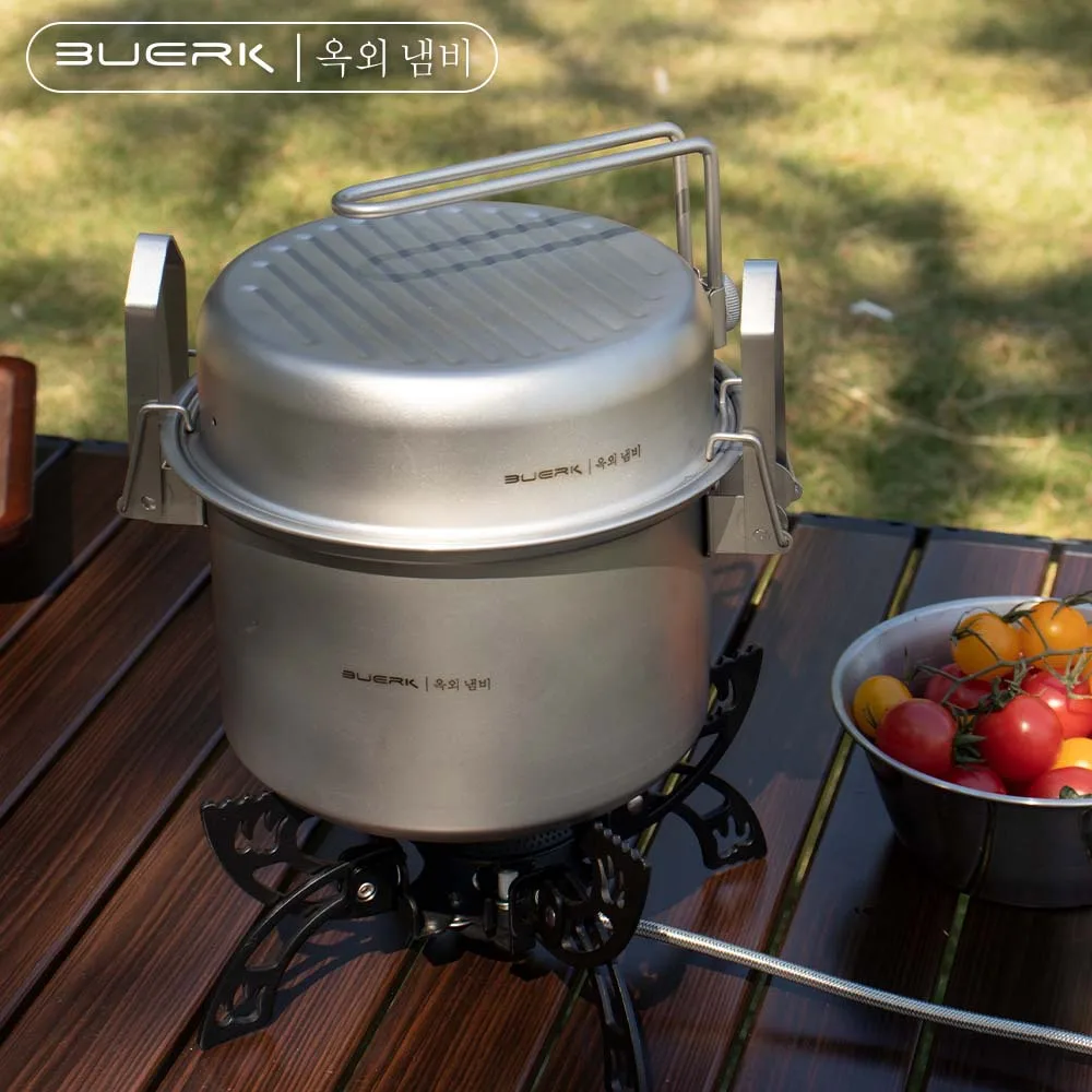 Camping Cooking System - 304ステンレス鋼のマイクロプレッシャークッカー、蒸し鍋とフライパン、アウトドアキャンプ、炊飯器