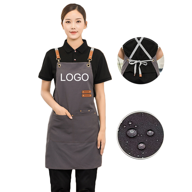 Camping Cooking Apron - プロフェッショナル男性女性ワークエプロン防水コーヒーサーバーネイル美容ヘアカットサロン制服グリルガーデンウェイターよだれかけカスタム