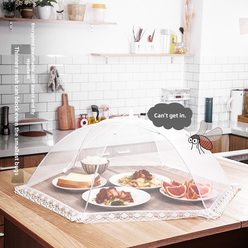 Camping Cooking Meals - 43/48cm 多機能折りたたみ式メッシュフードカバー アウトドアピクニックテントネット キャンプ用防虫スクリーン 折りたたみ式食器カバー