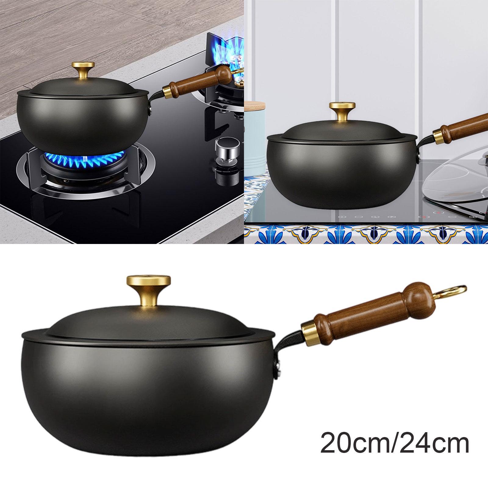Camping Cooking Noodles - テフロン加工中華鍋インスタントラーメンポット沸騰調理器具調理中華鍋平底中華鍋中華鍋寮ホームホテルレストランキャンプ用
