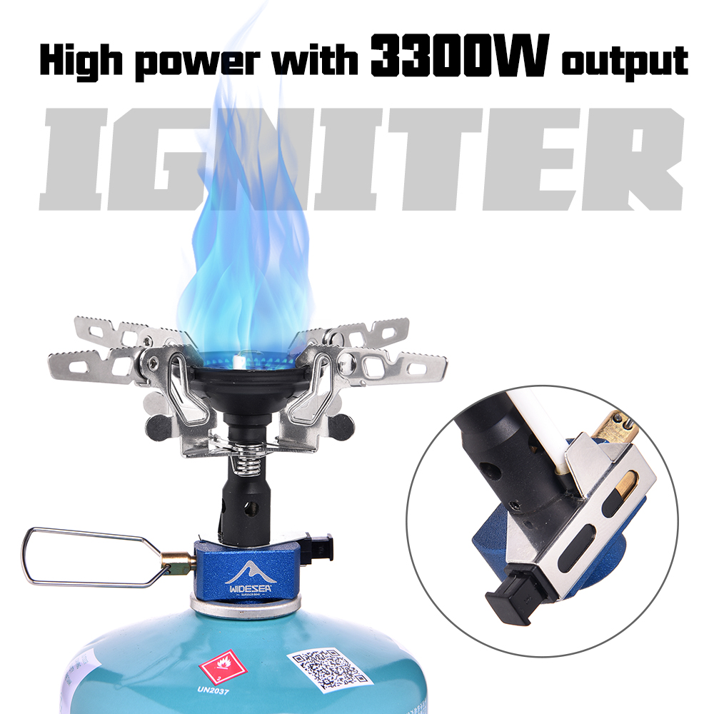 Camping Cooking Burner - 屋外キャンプ用ガスバーナー アウトドアストーブ 3300W イグナイター付き キャンプ用品 ポータブル