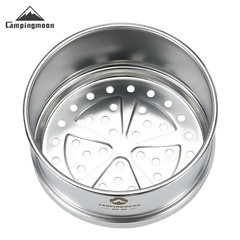 Camping Cooking Meals - CAMPINGMOON 600ml ステンレス製ポータブルキャンプボウルセット ハンドル付き アウトドアダイニングボウル S369