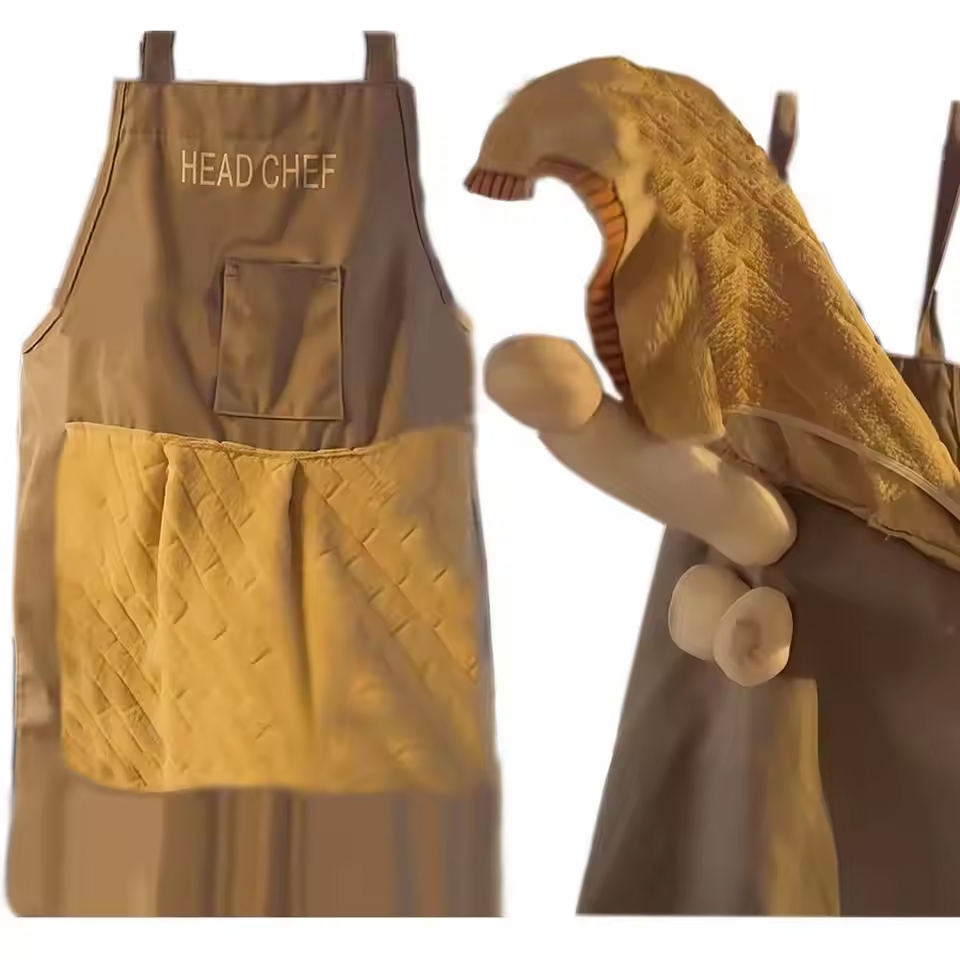 Camping Cooking Apron - 新しいシェフのいたずらエプロン、ポケット付きクリエイティブないたずらグッズ、面白いギャグギフト、男性女性向けのサプライズ、料理、キッチン、ユーモア、究極のギフト