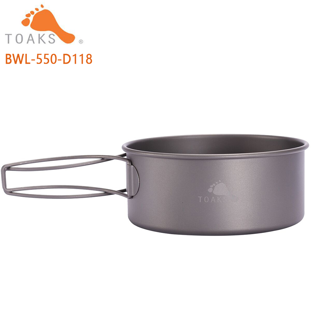 Toaks BWL-550折りたたみハンドル付きキャンプチタ - Mess Kit Titanium のレビューと価格