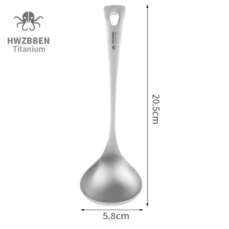 Hwzbben-長いハンドル付きのチタンスープスプーン,キャ - Camping Cooking System のレビューと価格