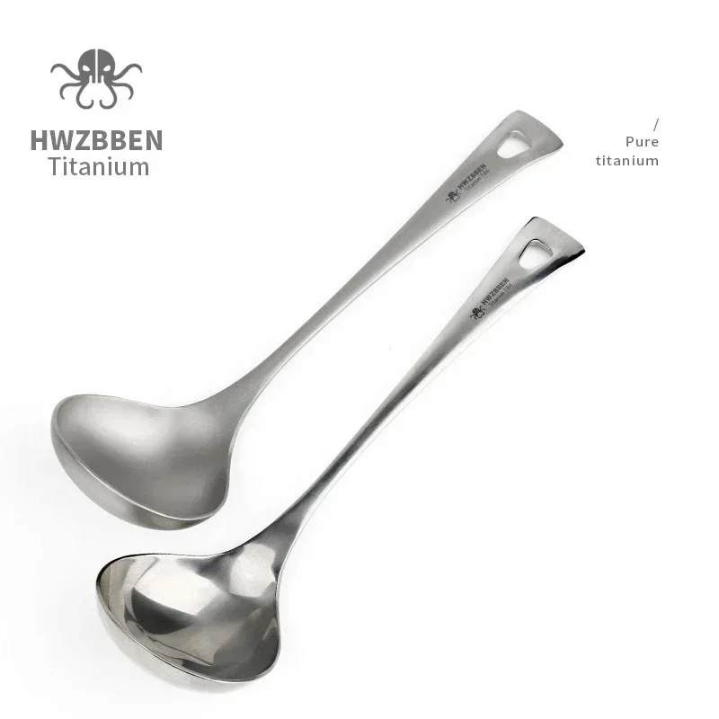 Hwzbben-長いハンドル付きのチタンスープスプーン,キャ - Camping Cooking System のレビューと価格