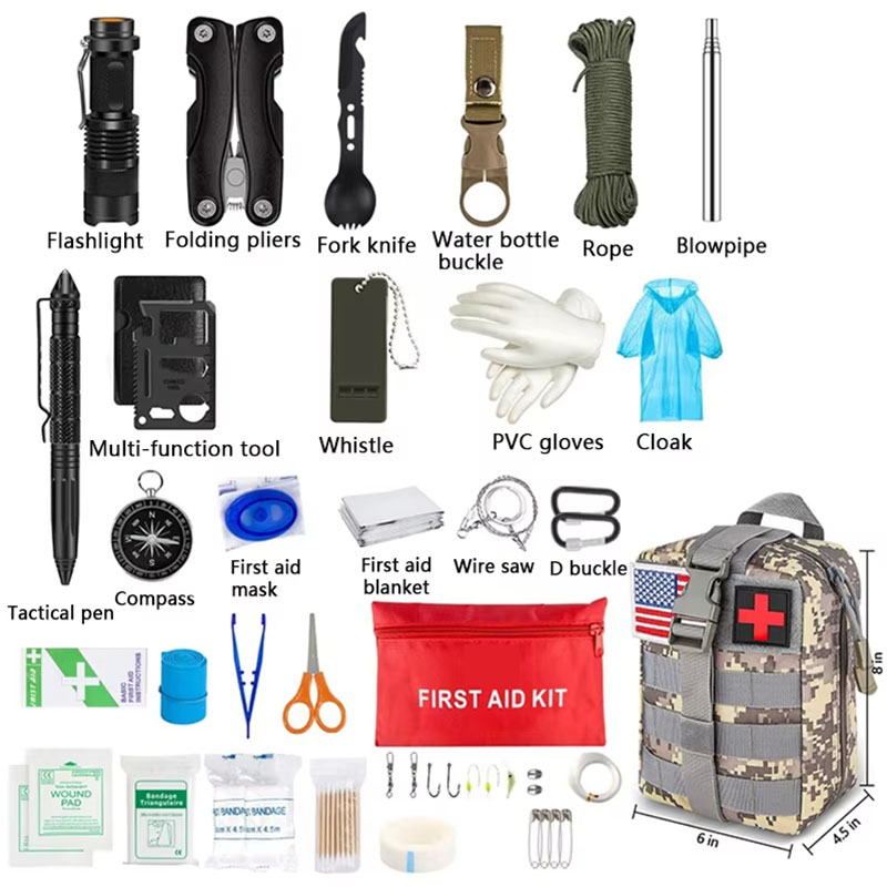 キャンプやハイキング用の応急処置キット,アウトドアギア,緊急 - Camping Cooking Set With Bag のレビューと価格