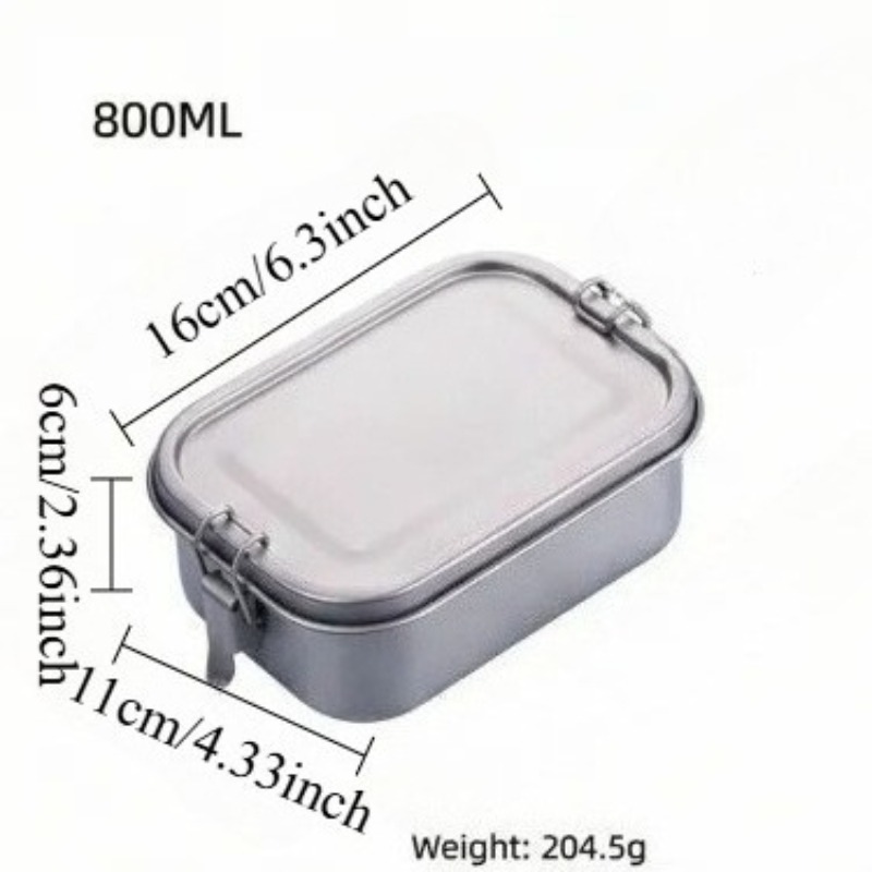 ステンレス製ランチボックス 蓋付き 漏れ防止 軽量食品容器  - Mess Kit Titanium のレビューと価格