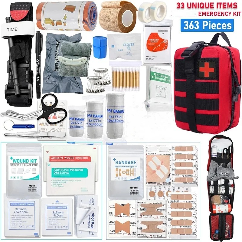363個入り、応急処置用サバイバルキット、タクティカルIFA - Camping Cooking Set With Bag のレビューと価格