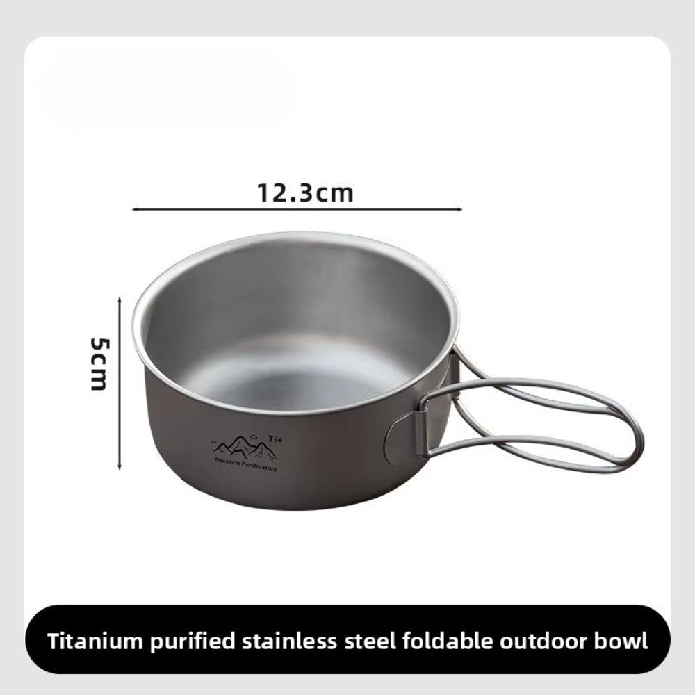 ポータブル超軽量キャンプポット チタン製折りたたみハンドル  - Camping Cooking Noodles のレビューと価格