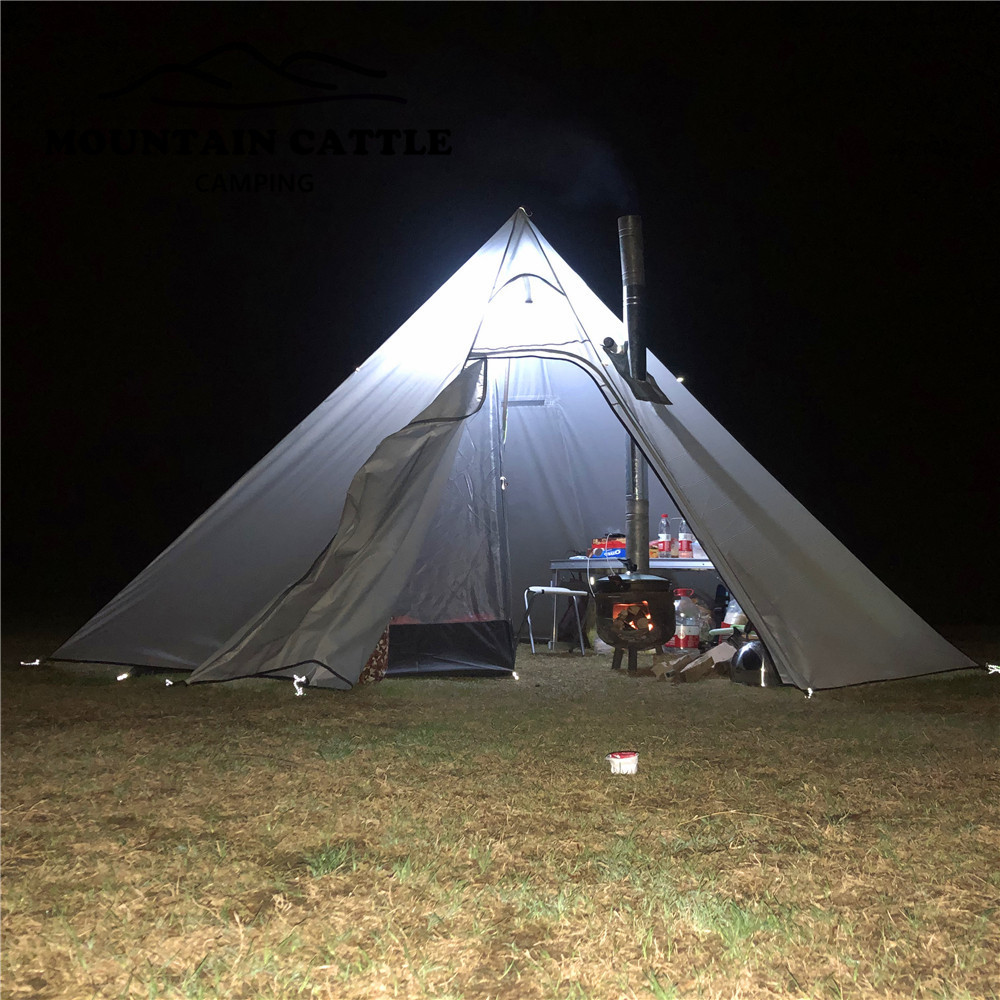 ストーブジャック付きの冬用ピラミッドテント,超軽量テント,ア - Camping Cooking Tent のレビューと価格