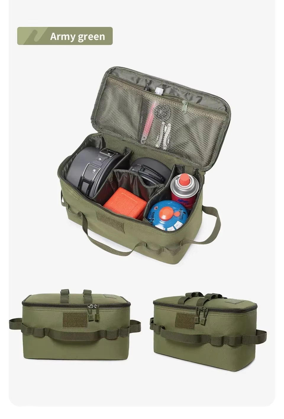 大容量アウトドアキャンプ収納バッグ - グラウンドネイルツー - Camping Cooking Set With Bag のレビューと価格