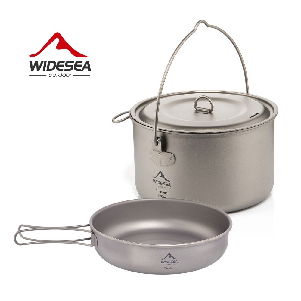 キャンプ用食器チタン調理器具セット観光大釜屋外調理鍋フライパ - Mess Kit Titanium のレビューと価格