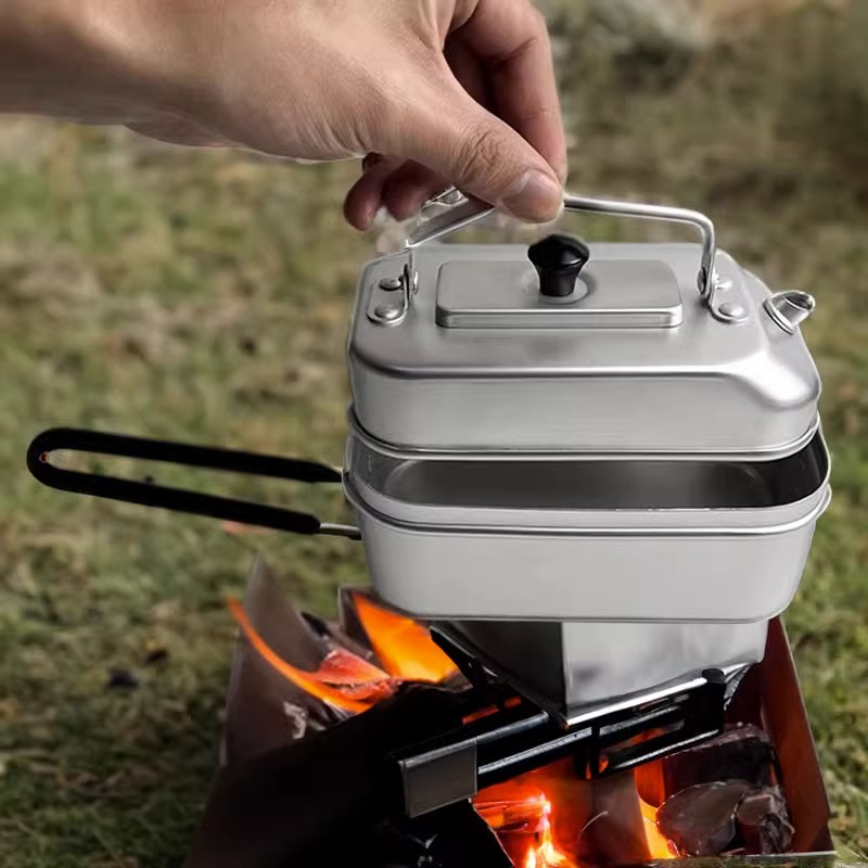 超軽量ポータブルピクニックケトル、キャンプティーポット、コー - Camping Cooking Set With Kettle のレビューと価格