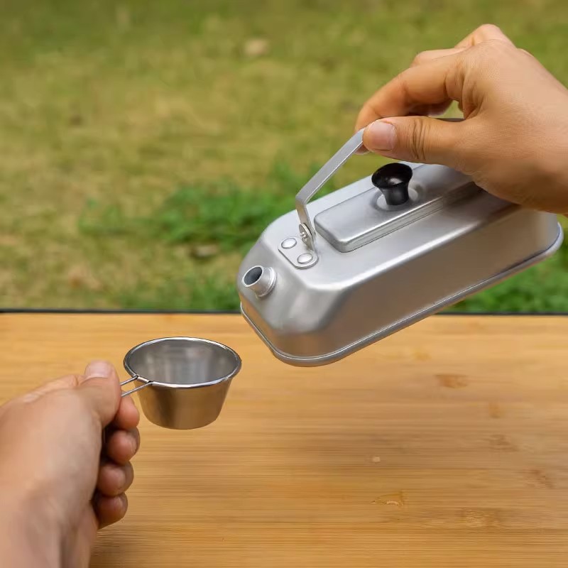 超軽量ポータブルピクニックケトル、キャンプティーポット、コー - Camping Cooking Set With Kettle のレビューと価格