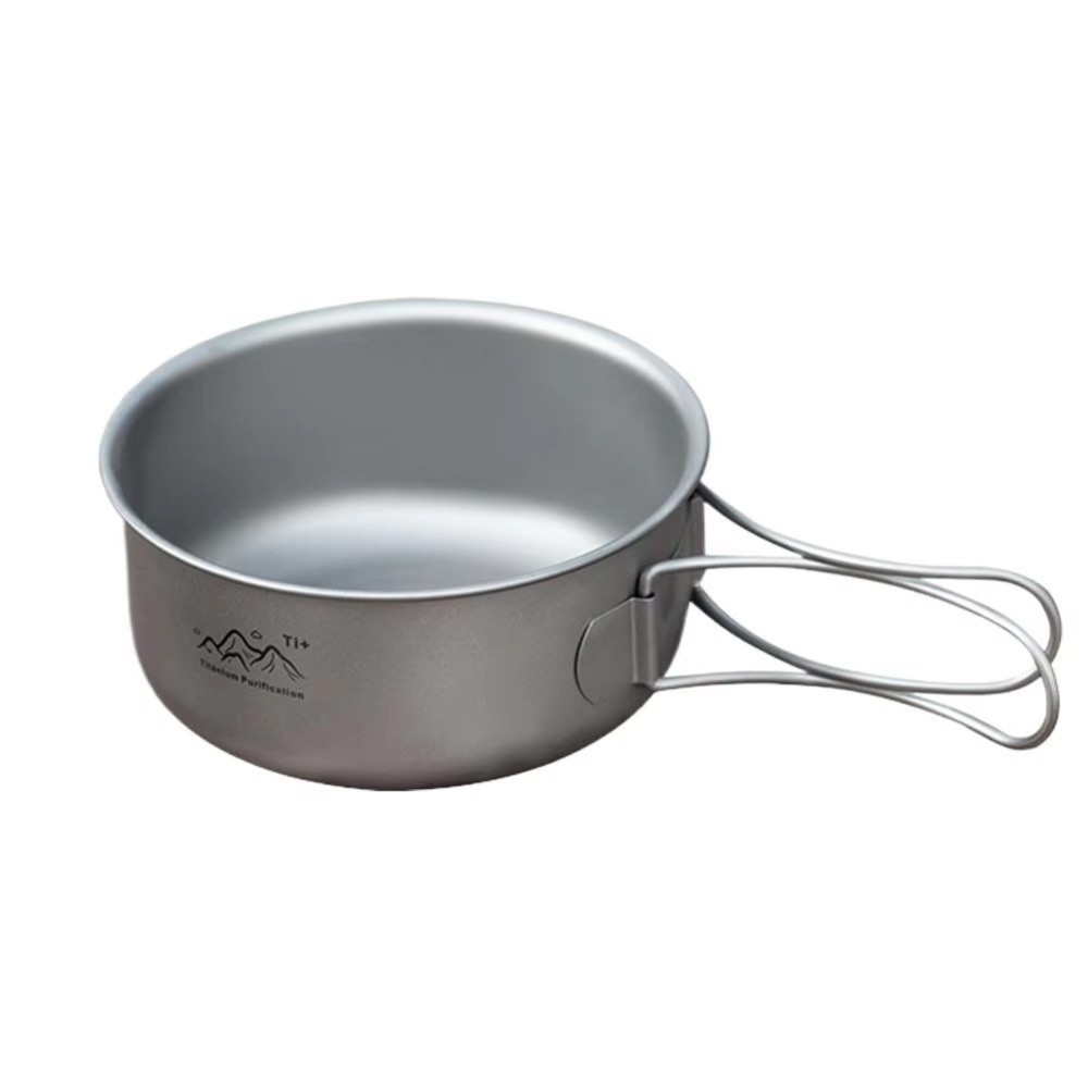 アウトドア超軽量キャンプポット チタン製折りたたみハンドル  - Camping Cooking Noodles のレビューと価格