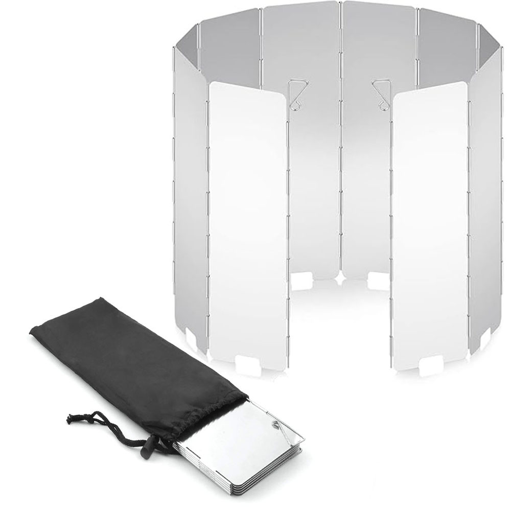 軽量折りたたみ式キャンプストーブ風よけ - 8/9/10/1 - Camping Cooking Windscreen のレビューと価格