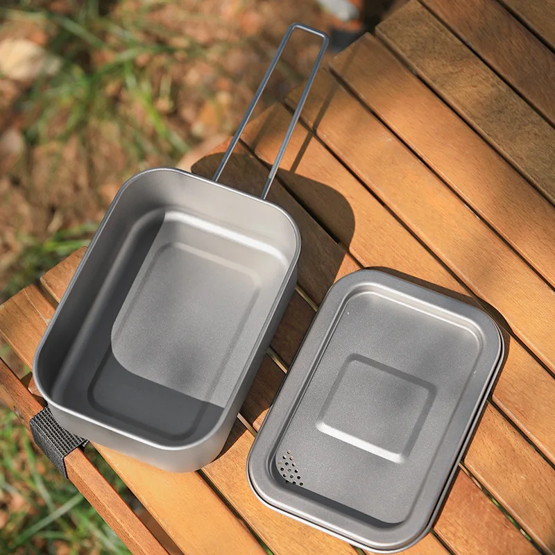 キャンプ用チタン製ランチボックス 800ml 多用途麺類・ご - Camping Cooking Noodles のレビューと価格
