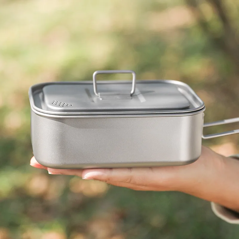 キャンプ用チタン製ランチボックス 800ml 多用途麺類・ご - Camping Cooking Noodles のレビューと価格