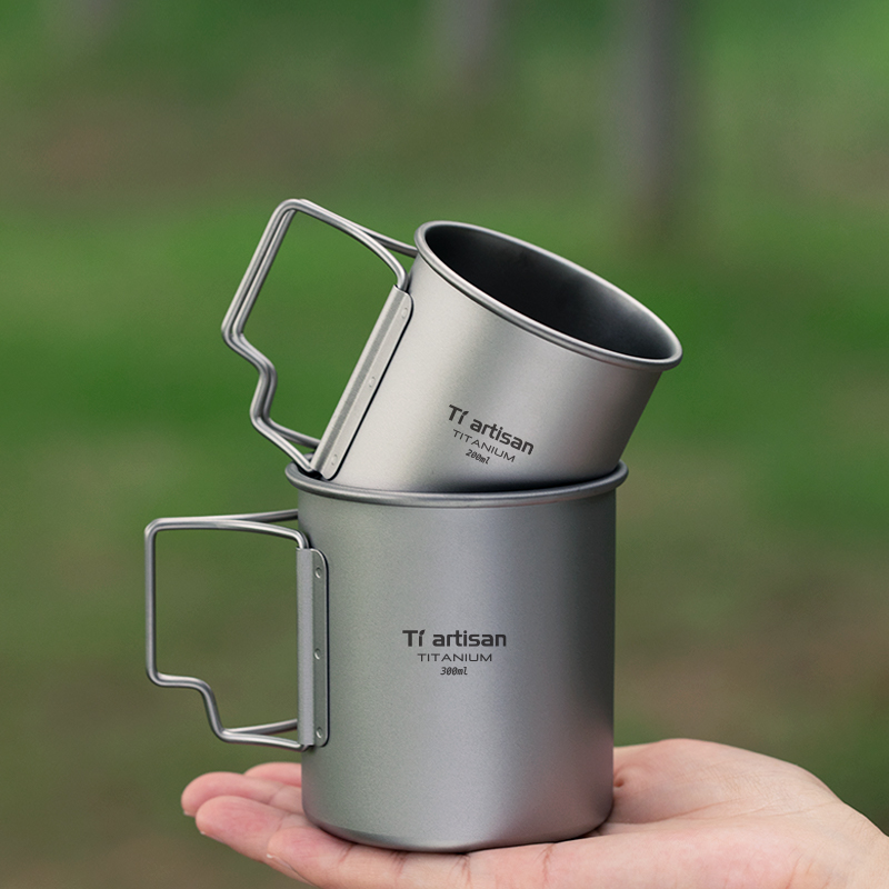 Tiartisan 屋外チタン軽量ポータブルティーコーヒーカ - Mess Kit Titanium のレビューと価格