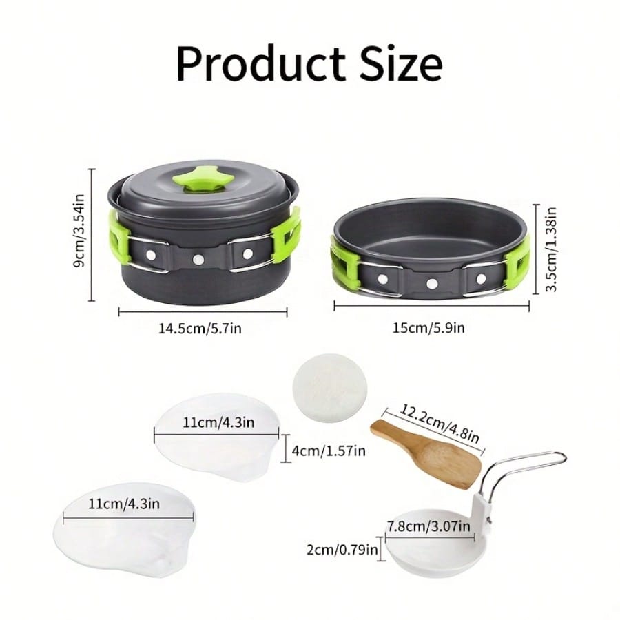 キャンプ用調理セット：収納バッグ付きポータブル食器鍋＆アウト - Camping Cooking Sets のレビューと価格