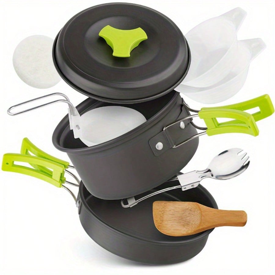 キャンプ用調理セット：収納バッグ付きポータブル食器鍋＆アウト - Camping Cooking Sets のレビューと価格