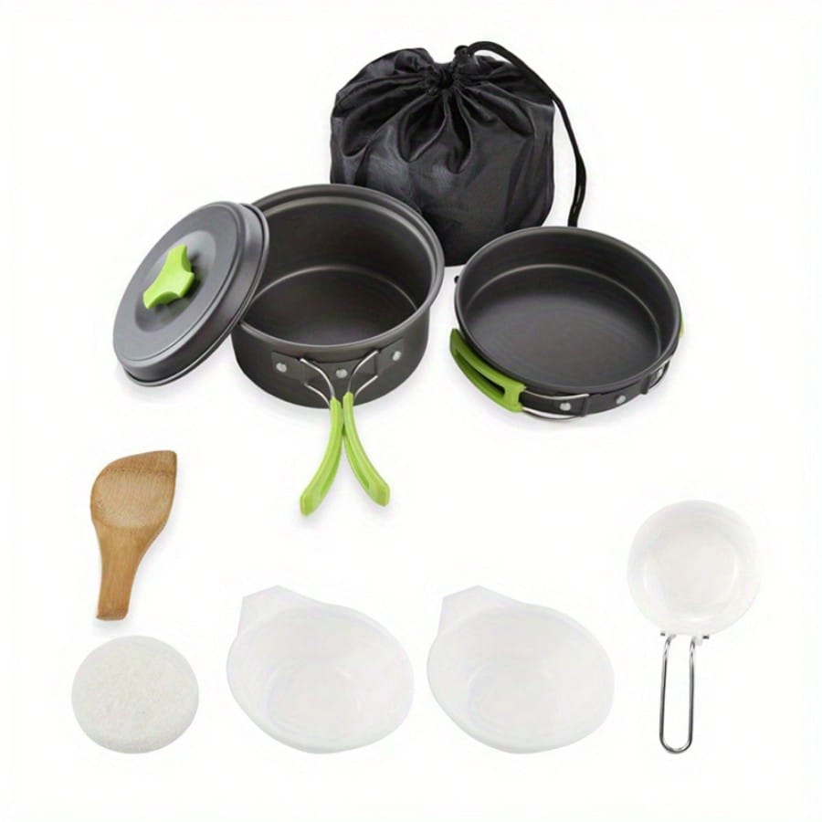 キャンプ用調理セット：収納バッグ付きポータブル食器鍋＆アウト - Camping Cooking Sets のレビューと価格
