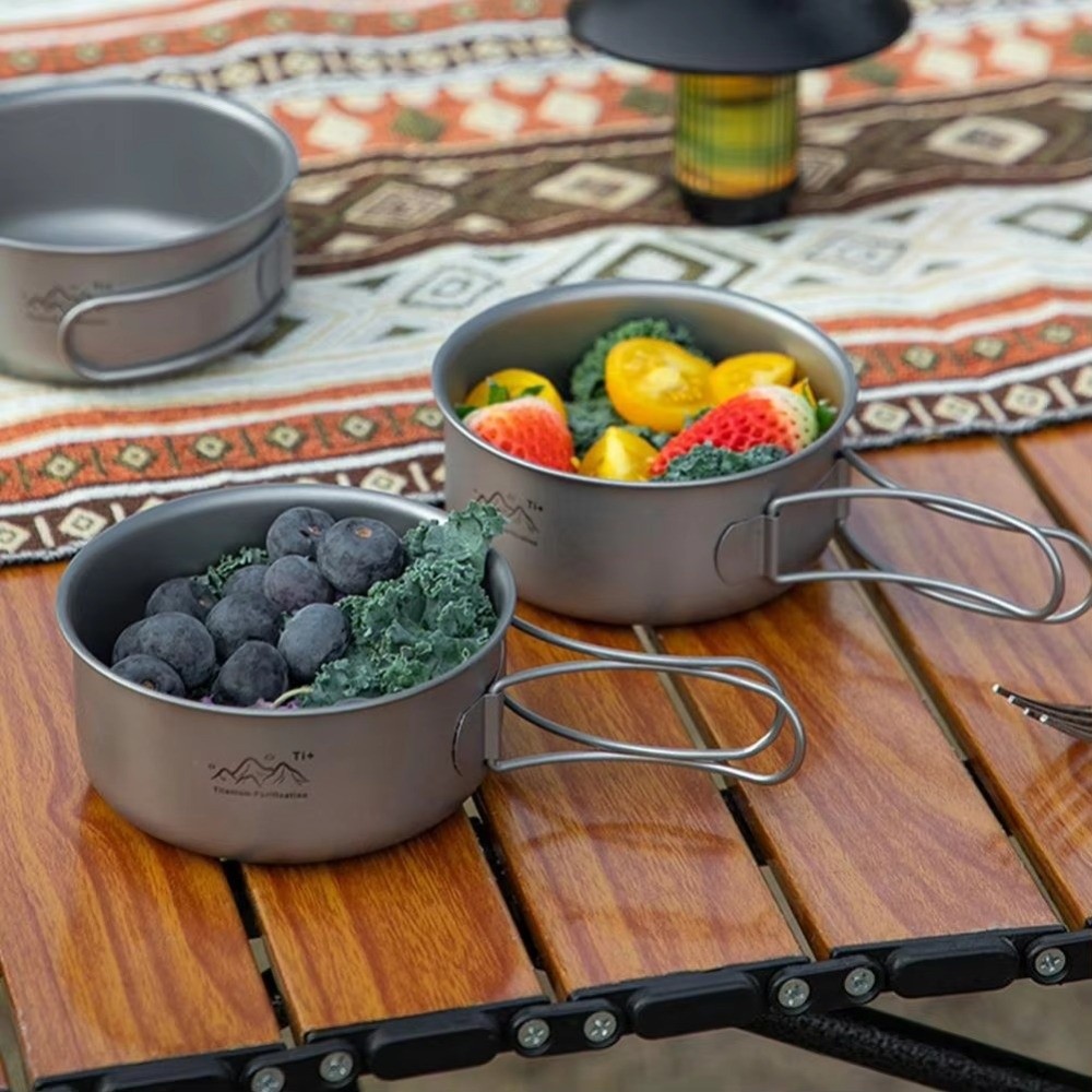 携帯用超軽量キャンプ用鍋、チタン製調理器具、インスタントラー - Camping Cooking Noodles のレビューと価格