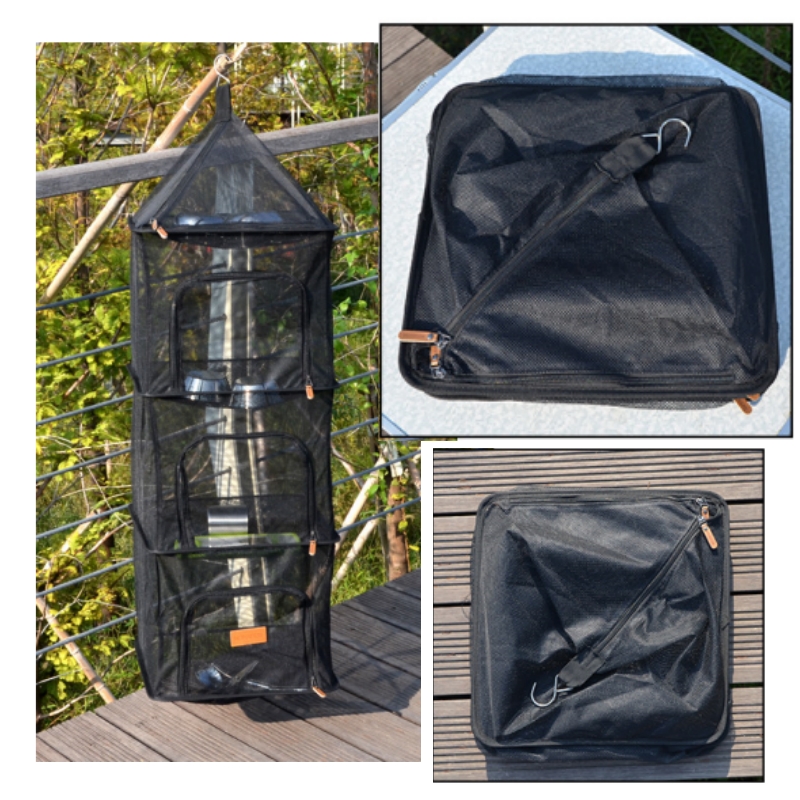 多層式吊り下げ乾燥ラック、ジッパー付きメッシュカバー、屋外キ - Food Dehydrator Camp のレビューと価格