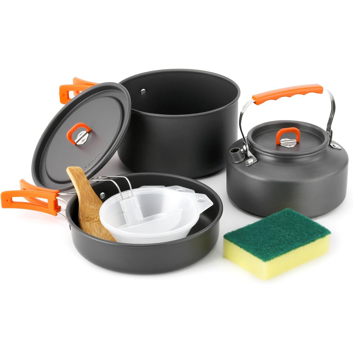 キャンプ用調理器具 キャンプ用ポットとフライパンセット ケト - Camping Cooking Set With Kettle のレビューと価格