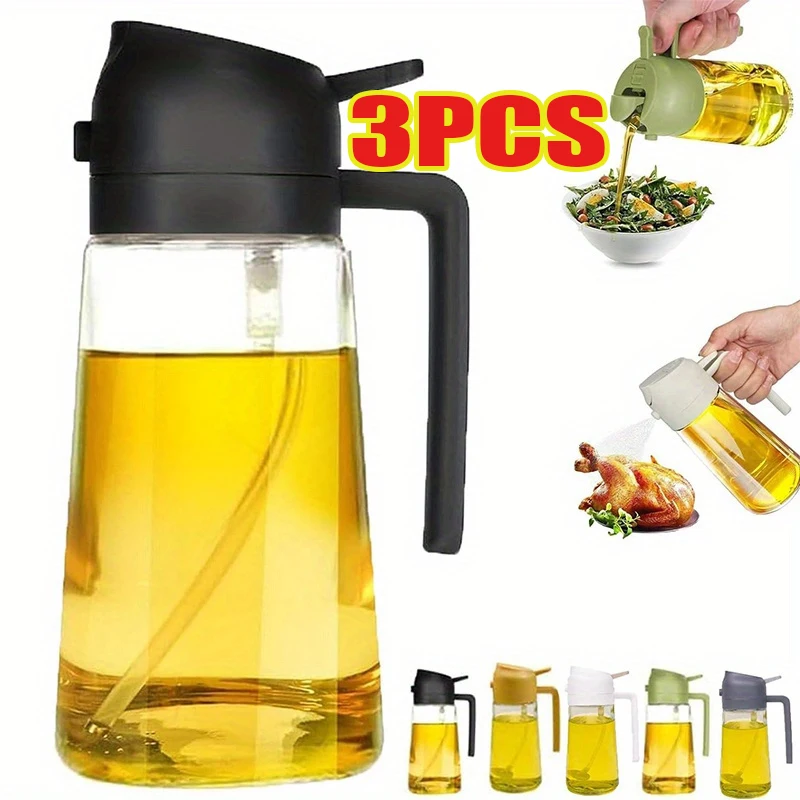 オイルスプレー 2-in-1 プラスチック製 家庭用 キッチ - Camping Cooking Oil Bottle のレビューと価格