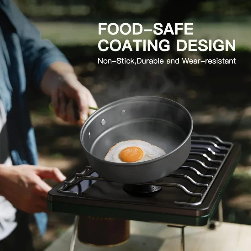 キャンプ用調理器具セット、アウトドアキッチン用品セット、アル - Camping Cooking Set With Kettle のレビューと価格