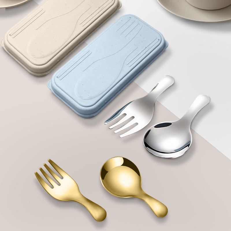 ステンレス鋼食器セットスプーンフォーク 2Pc ポータブルボ - Camping Cooking Sets のレビューと価格