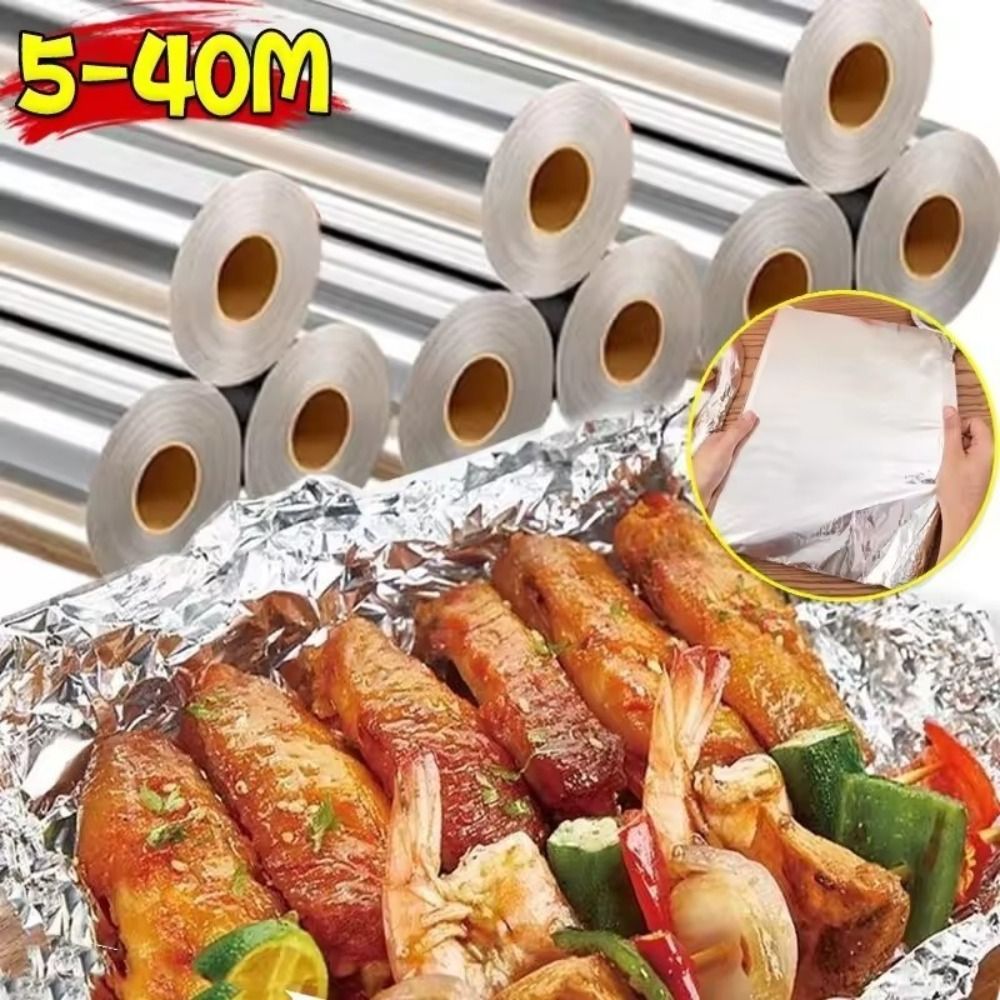 5m/10m/20m 使い捨てアルミホイル紙 厚手のノンステ - Aluminum Foil Heavy Duty のレビューと価格