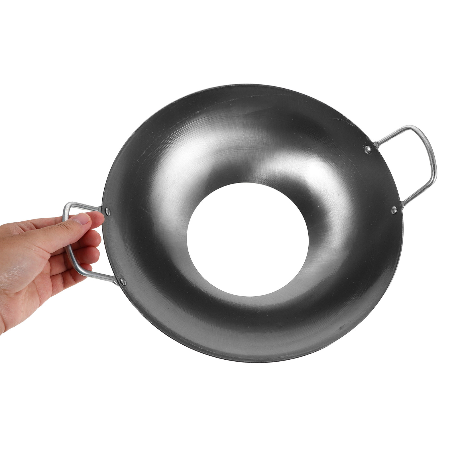 鉄製中華鍋リング滑り止めストーブラックデュアルハンドル防風オ - Camping Cooking Ring のレビューと価格
