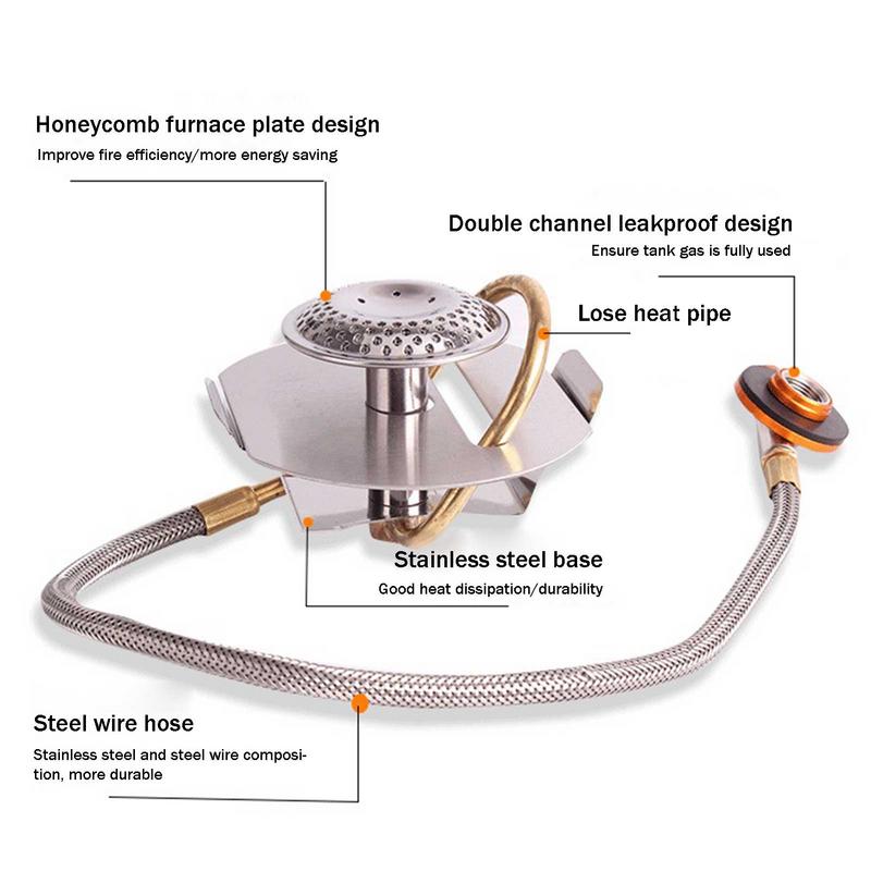 ステンレス鋼のポータブル屋外キャンプガスストーブ,アルパイン - Camping Cooking Burner のレビューと価格