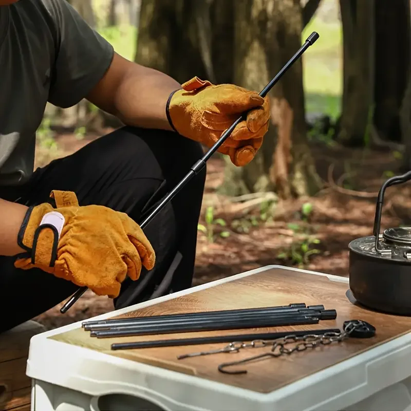 屋外用大型焚き火三脚ポータブルキャンプ焚き火調理鍋吊り下げ三 - Camping Cooking Pot Large のレビューと価格