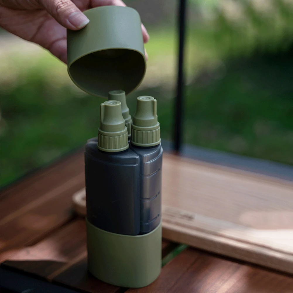 3 で 1 屋外キャンプ調味料ディスペンサーボトルバーベキュ - Camping Cooking Windscreen のレビューと価格