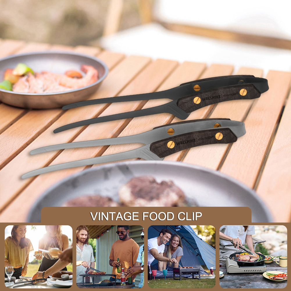 バーベキューグリルバーベキュートングヴィンテージフードクリッ - Vintage Camping Cooking Set のレビューと価格