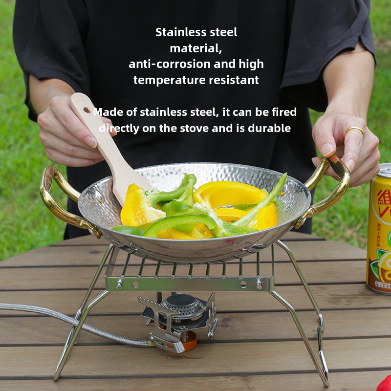 屋外夏用軽量ステンレス鋼アウトドアストーブホルダーコンパクト - Camping Cooking Oil のレビューと価格