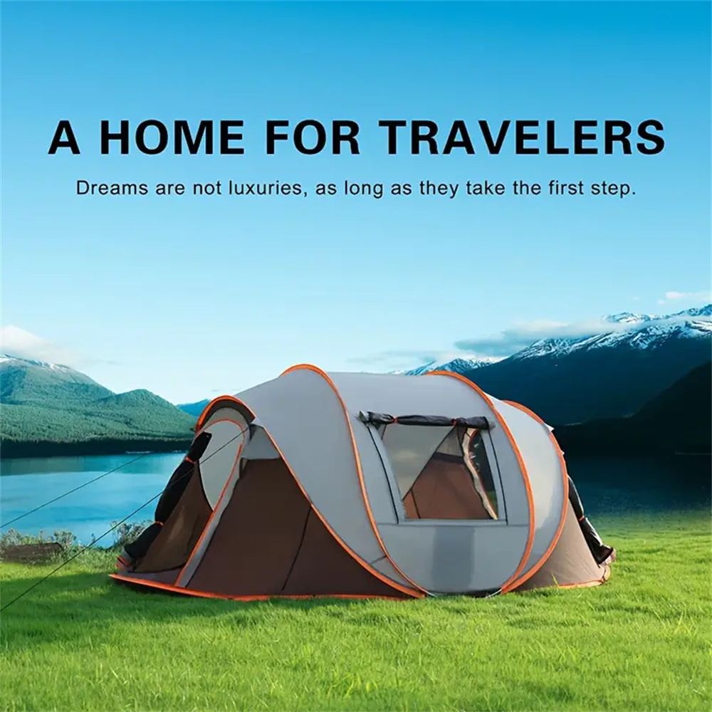 5～8人用クイックオープンハンドスローテント防水キャンプボー - Camping Cooking Tent のレビューと価格