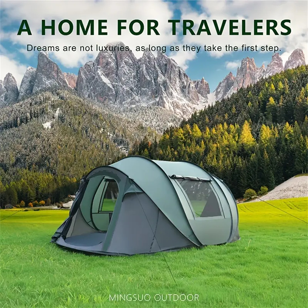 5～8人用クイックオープンハンドスローテント防水キャンプボー - Camping Cooking Tent のレビューと価格