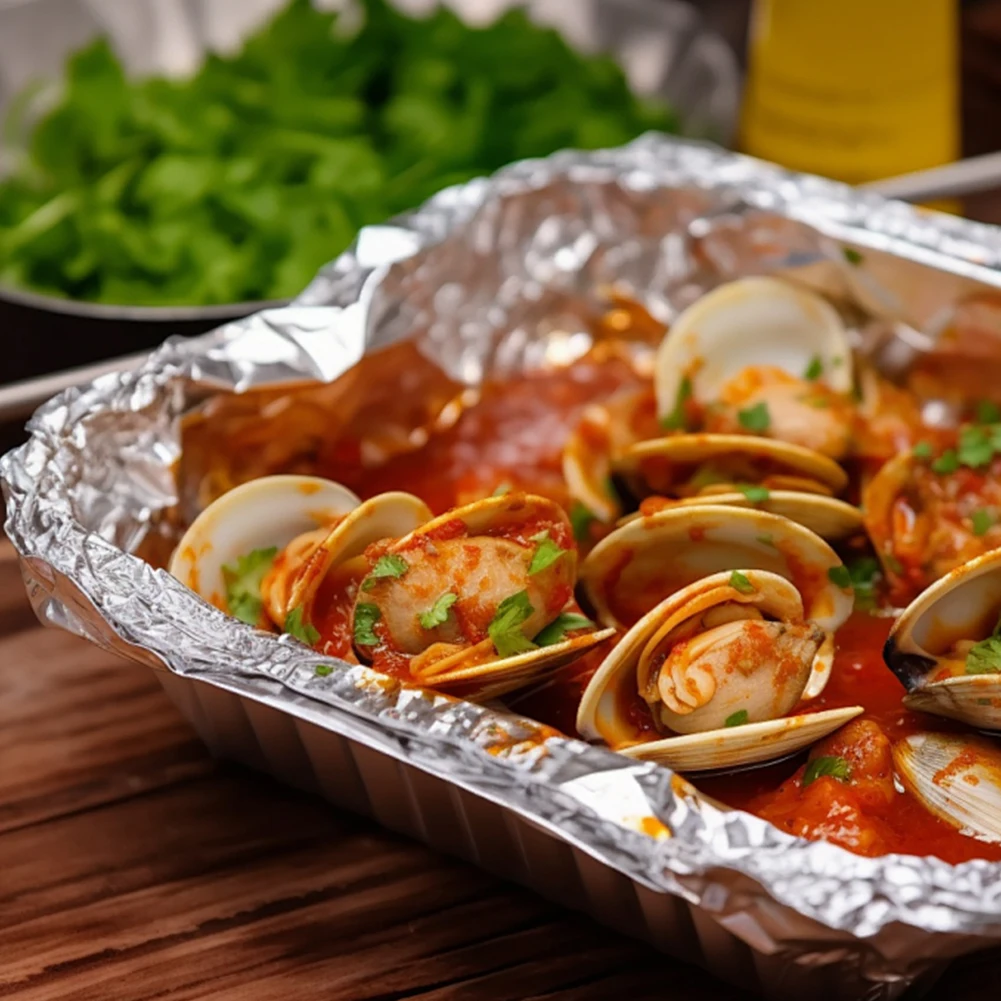 食品グレードの使い捨てアルミホイル 12.2x1.65インチ - Aluminum Foil Heavy Duty のレビューと価格