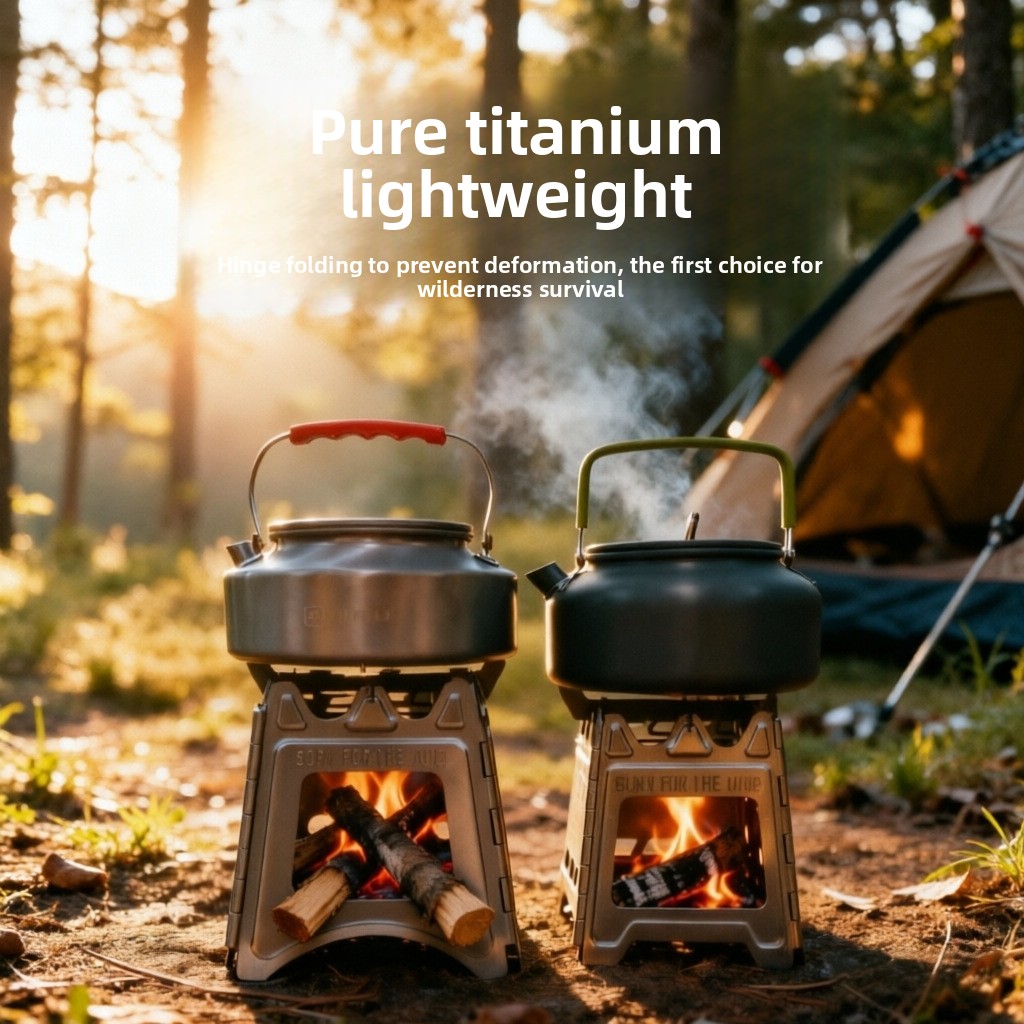 TiForge コンパクト折りたたみ式チタン製ウッドストーブ - Camping Cooking Burner のレビューと価格