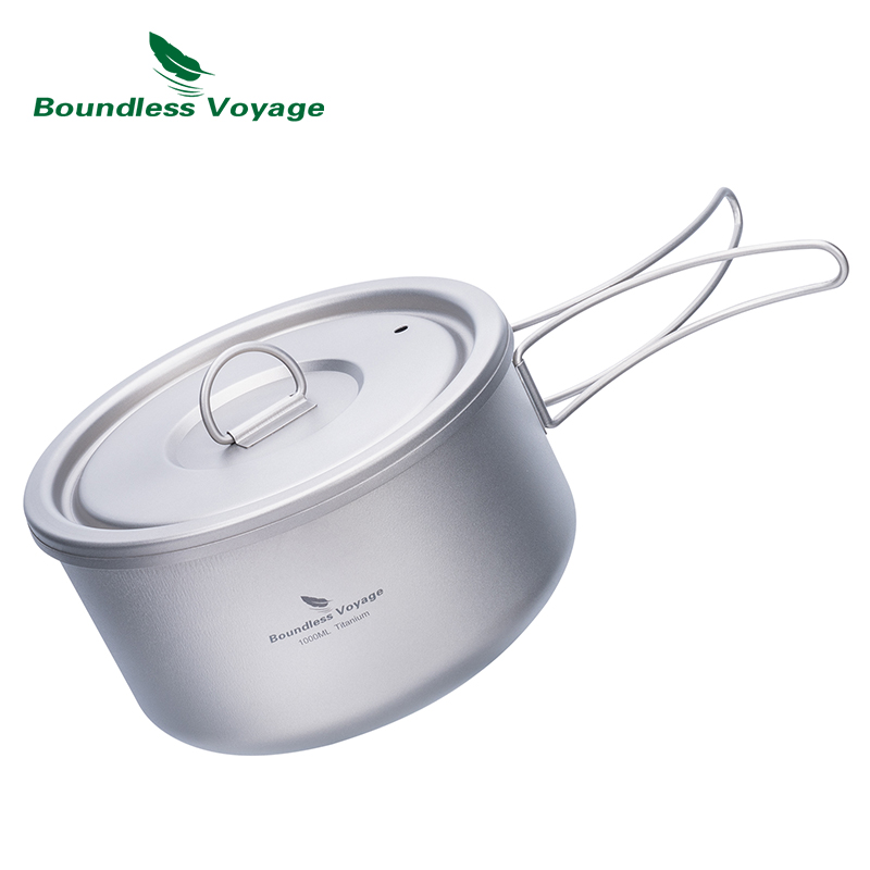 ふた付きのキャンプ用チタンポット,超軽量,屋外料理,単層,弁 - Camping Cooking System のレビューと価格